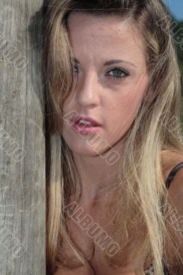 Model at the Beach