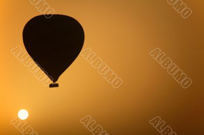 Hot Air Balloon At Sunrise