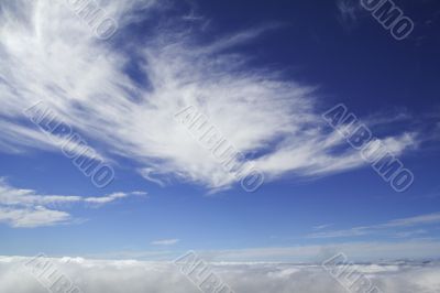 Sky above clouds