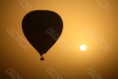 Hot Air Balloon and the Sun