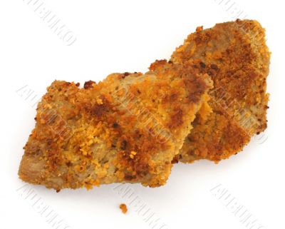 two fried cutlets