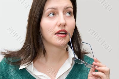 Thoughtful woman