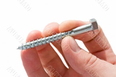 Hand with screw