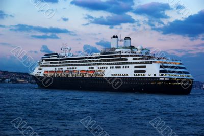 Cruise Ship in Bosphorus, Istanbul, Turkey