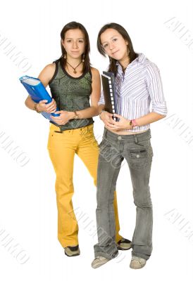 Beautiful twin students
