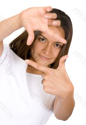 Beautiful Girl doing a handframe