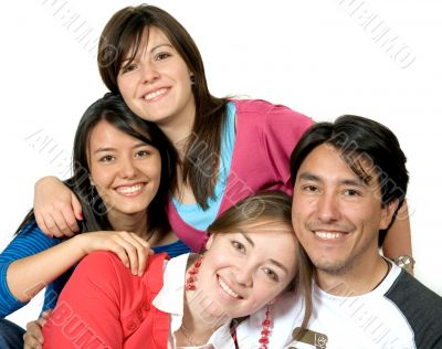 portrait of young friends
