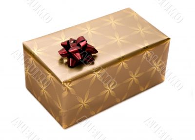 golden gift isolated