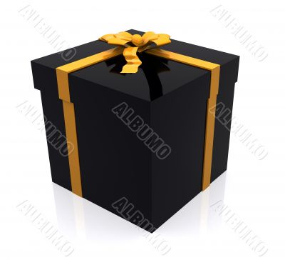 gift in black and yellow