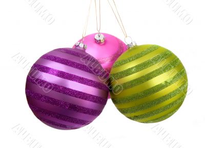 christmas baubles hanging