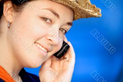 girl talking on a cellphone