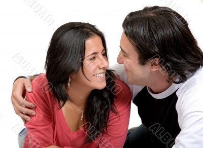 casual happy couple