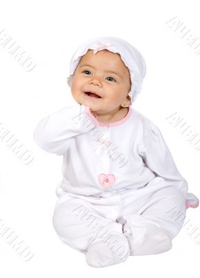 happy baby portrait