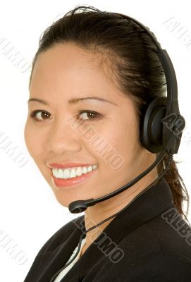 Asian customer service girl