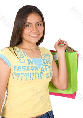 girl with shopping bags