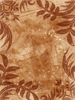 floral grunge background - vector