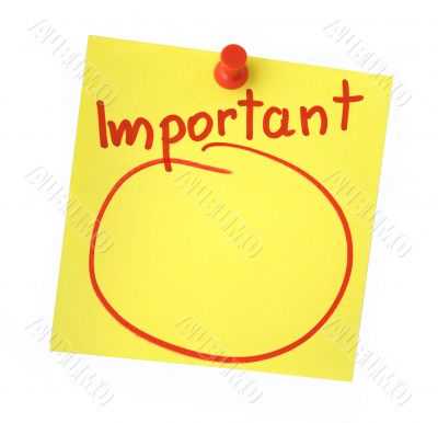 Important note
