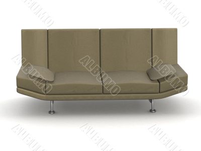 Soft sofa for rest. 3D image.