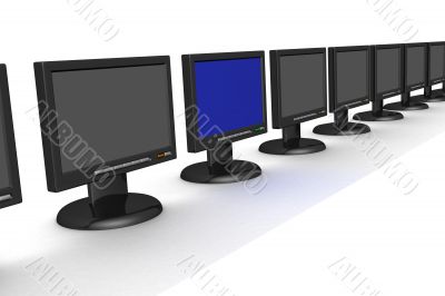 line of the monitors