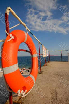 orange lifebuoy ring