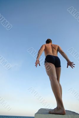 man and sky
