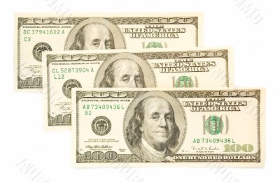 Three banknotes