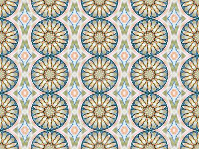 Digital Abstract Background - Mandala rows