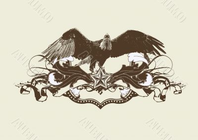 stylized  eagle