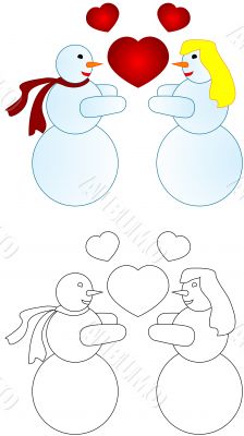 Snowmen in love
