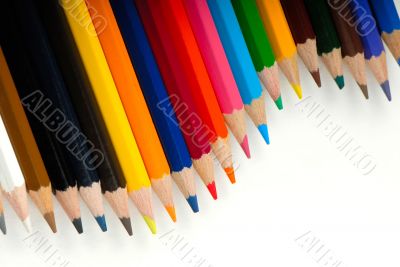 multi-coloured pencils