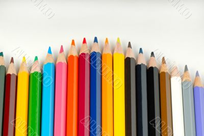 multi-coloured pencils
