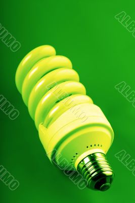 lamp on green background
