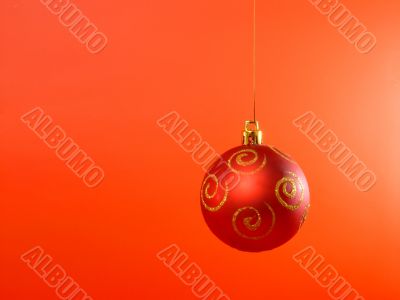 red ball with red background