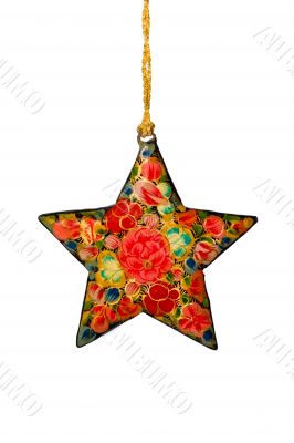 Isolated, Decorated Christmas Star