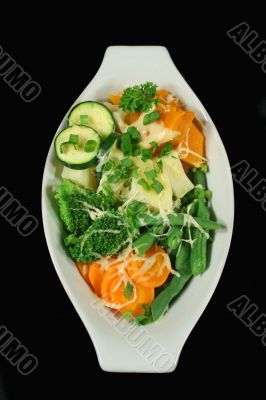 Steamed Vegetables With Cheese