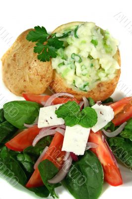 Stuffed Baked Potato And Salad