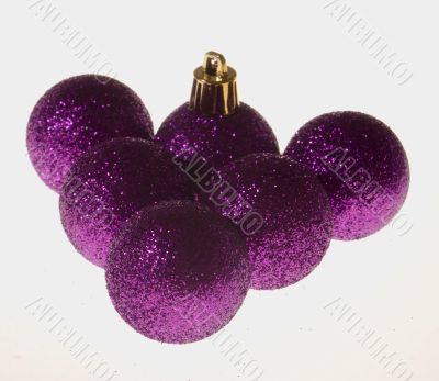 group of purple balls