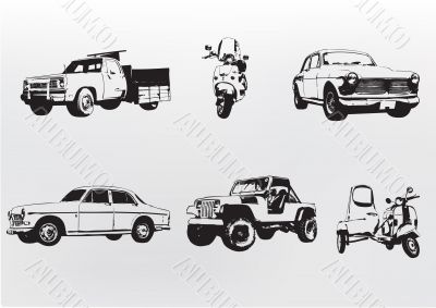 Silhouette cars.