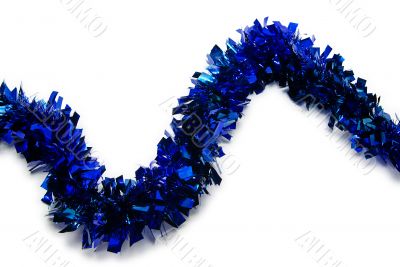 Zig-Zag Blue Christmas TInsel