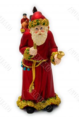 Santa Claus With Bell and Sack of GIfts