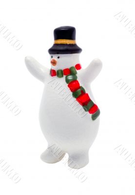 Isolated Christmas Figurine : Frosty the Snowman