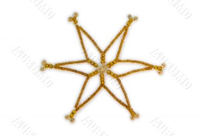 Gold Christmas Beaded Star