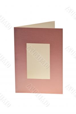 Isolated Blank Greeting Card With Window