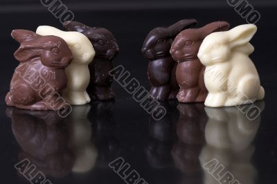 Chocolate easter bunnies