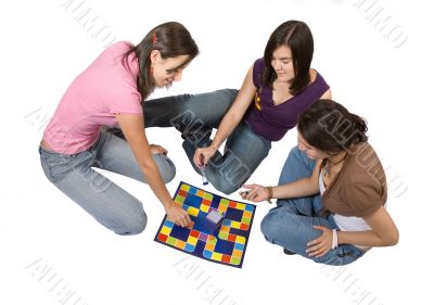 friends playing board games