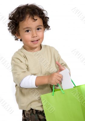 child with his gift