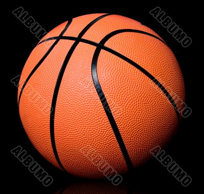 basketball on black