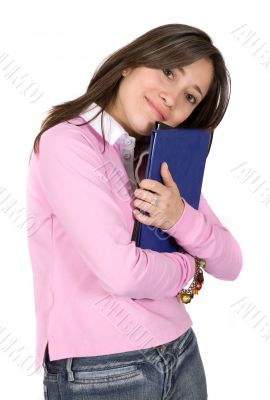 female student happy with her studies