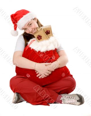 santa claus full of gifts