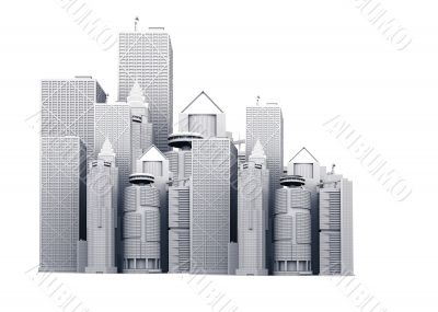 corporate buildings illustration